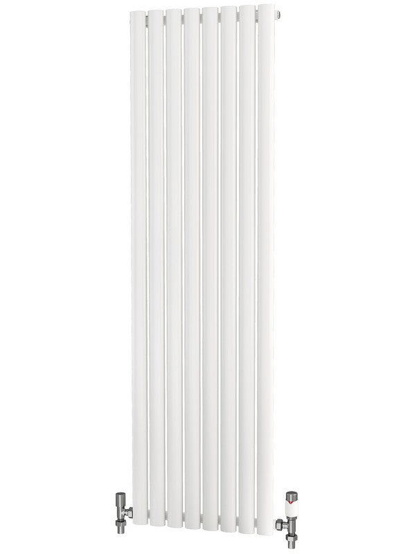 Traderad Elliptical Tube Steel White Vertical Designer Radiators - Central Heating