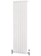 Traderad Elliptical Tube Steel White Vertical Designer Radiators - Central Heating