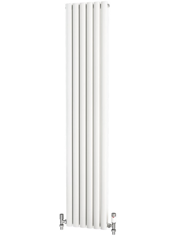 Traderad Elliptical Tube Steel White Vertical Designer Radiators - Central Heating