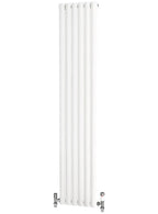 Traderad Elliptical Tube Steel White Vertical Designer Radiators - Central Heating