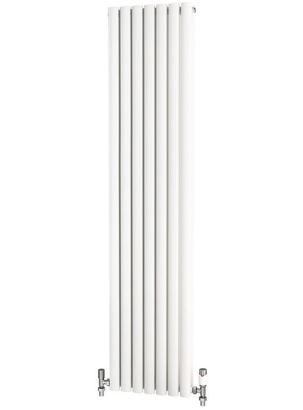Traderad Elliptical Tube Steel White Vertical Designer Radiators - Central Heating