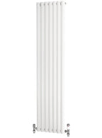 Traderad Elliptical Tube Steel White Vertical Designer Radiators - Central Heating