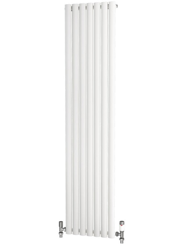 Traderad Elliptical Tube Steel White Vertical Designer Radiators - Central Heating