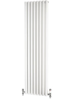 Traderad Elliptical Tube Steel White Vertical Designer Radiators - Central Heating
