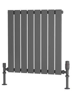 Traderad Flat Tube Steel Anthracite Horizontal Designer Radiators