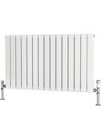Traderad Flat Tube Steel White Horizontal Designer Radiators