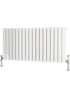 Traderad Flat Tube Steel White Horizontal Designer Radiators