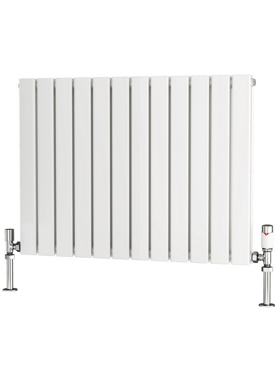 Traderad Flat Tube Steel White Horizontal Designer Radiators