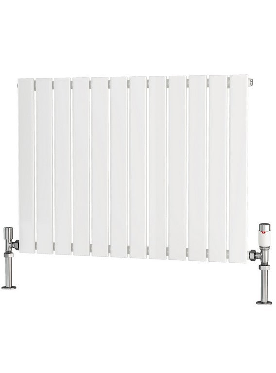 Traderad Flat Tube Steel White Horizontal Designer Radiators