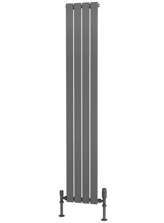 Traderad Flat Tube Steel Anthracite Vertical Designer Radiators