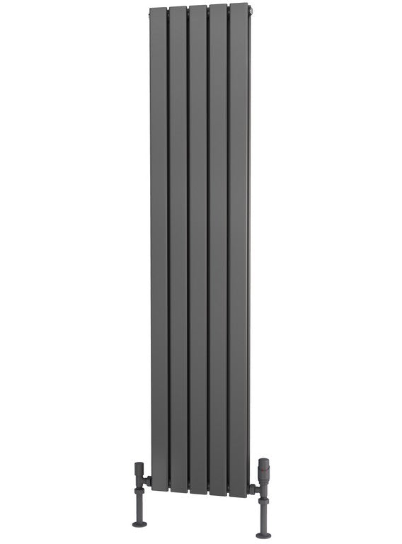 Traderad Flat Tube Steel Anthracite Vertical Designer Radiators