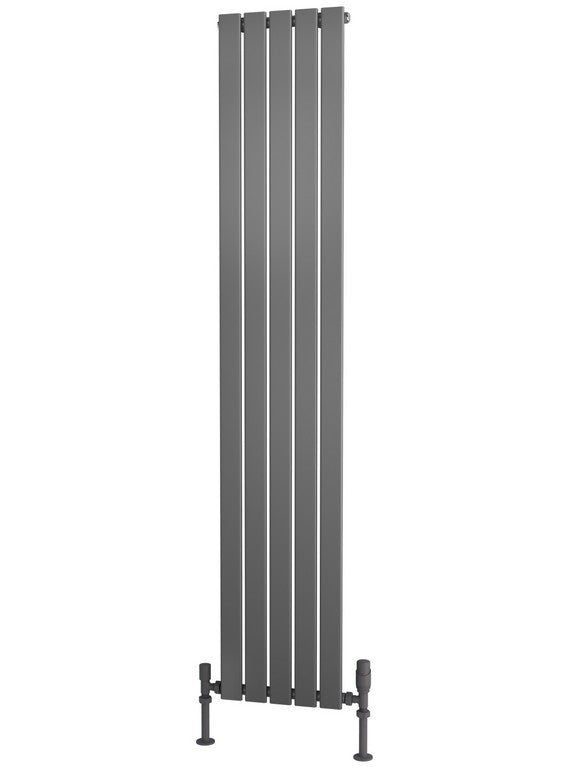 Traderad Flat Tube Steel Anthracite Vertical Designer Radiators
