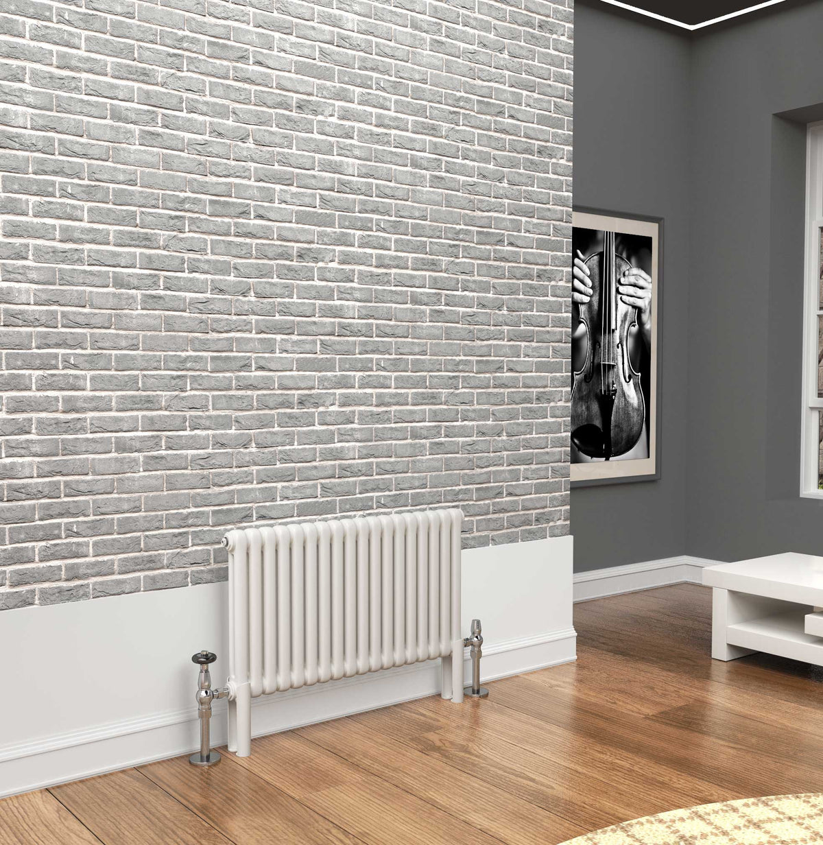 Traderad Premium White Horizontal 2/3/4 Column Radiators