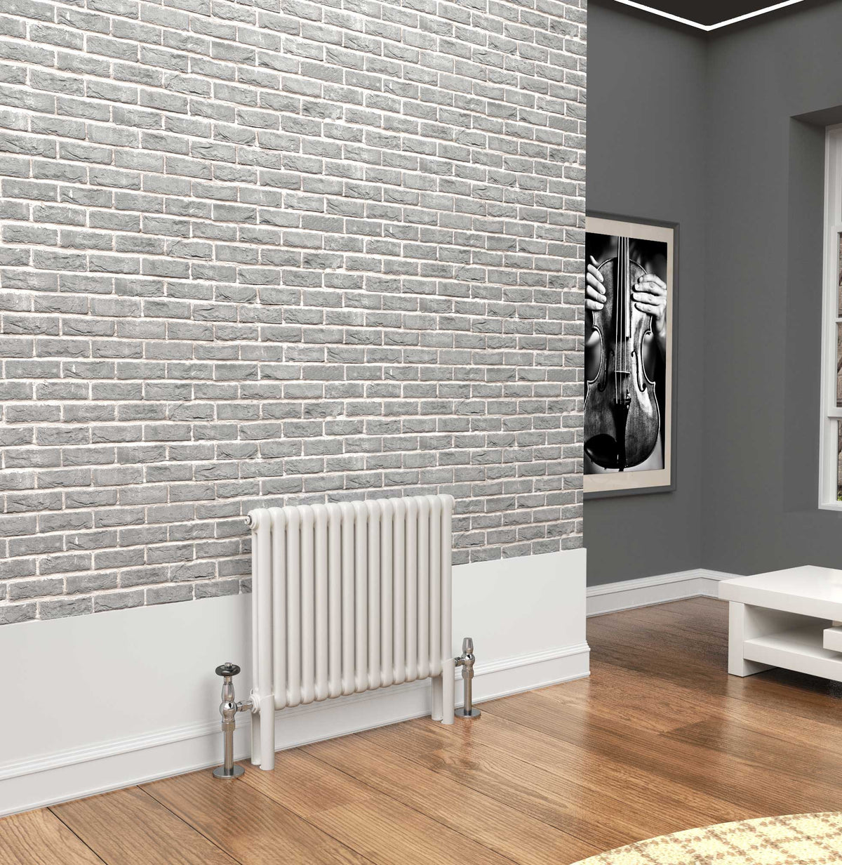 Traderad Premium White Horizontal Column Radiators