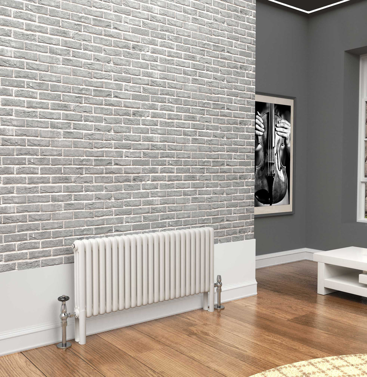 Traderad Premium White Horizontal 2/3/4 Column Radiators