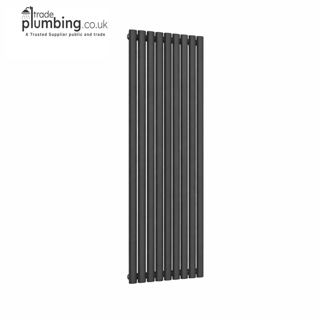 Traderad- Flux Single Panel Vertical Radiator, White (view 4)