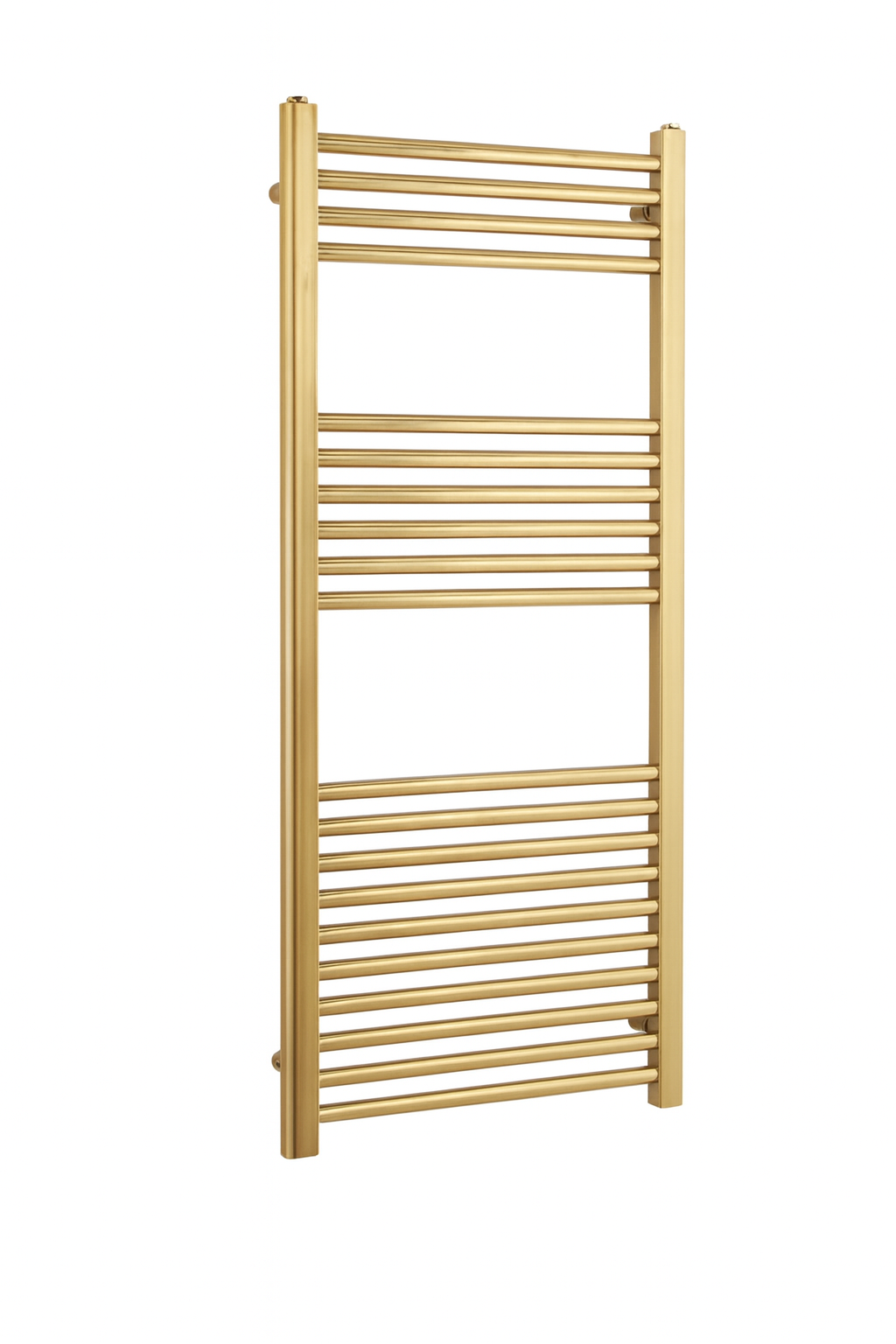 Kartell 22mm Straight Towel Rail 500mm x 1200mm - Brushed Brass