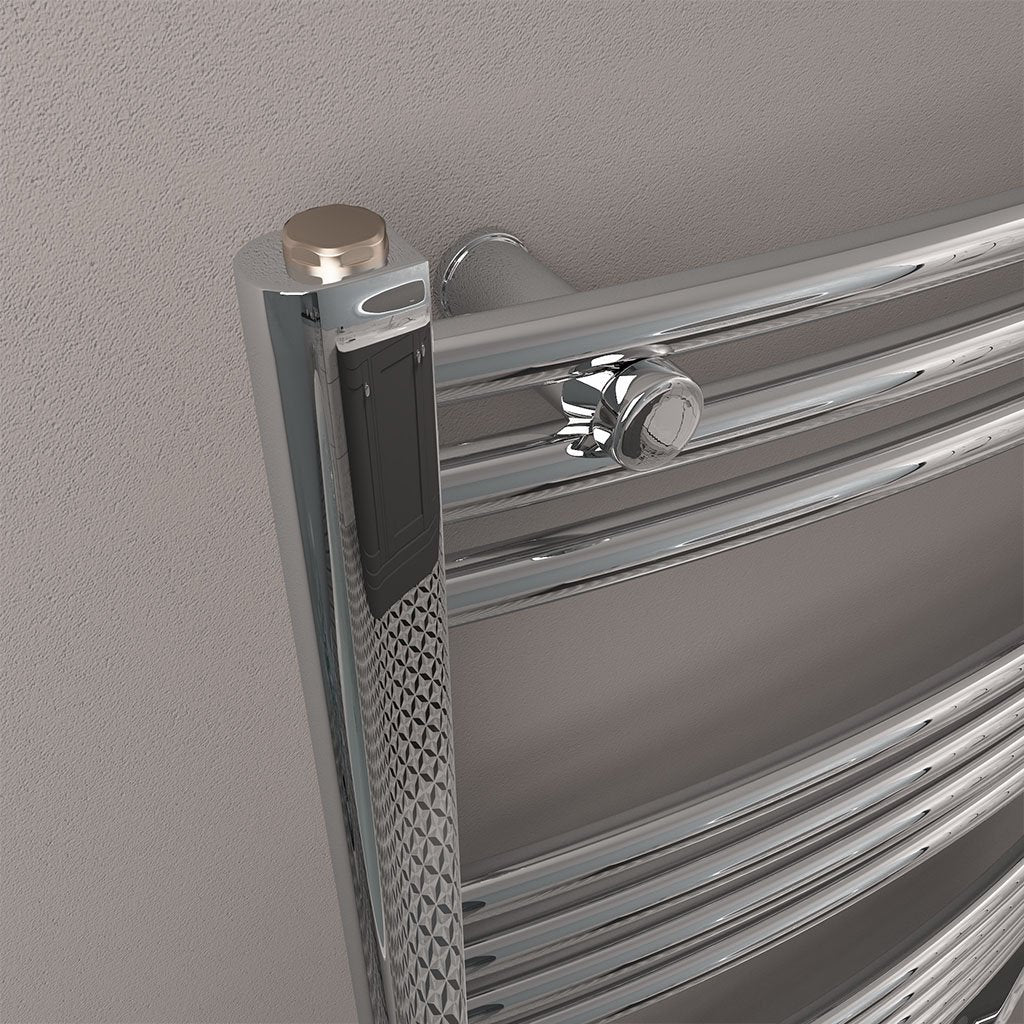 Eastbrook Wendover Curved Multirail Chrome Heated Towel Rails