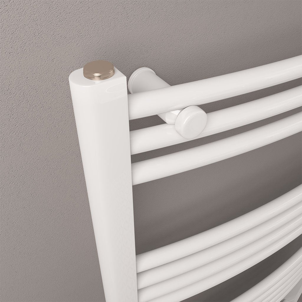 Eastbrook Wendover Curved Multirail White Heated Towel Rais