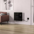 Eastbrook Cortona 465 x 520mm Glass Fronted Electric Radiator 1000W - Black