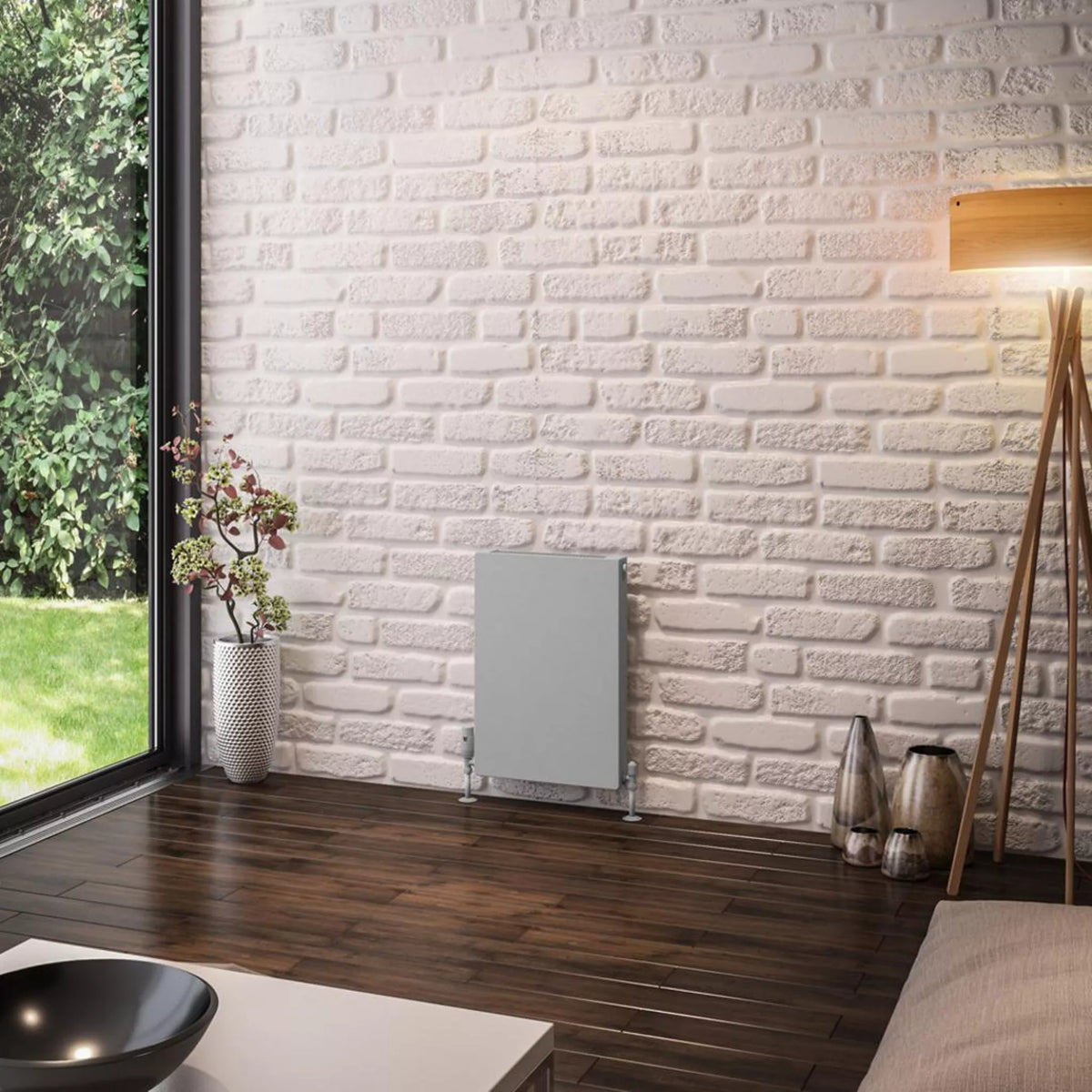 Eastbrook Type 11 Matt Grey Flat Panel Horizontal Radiators - Central Heating