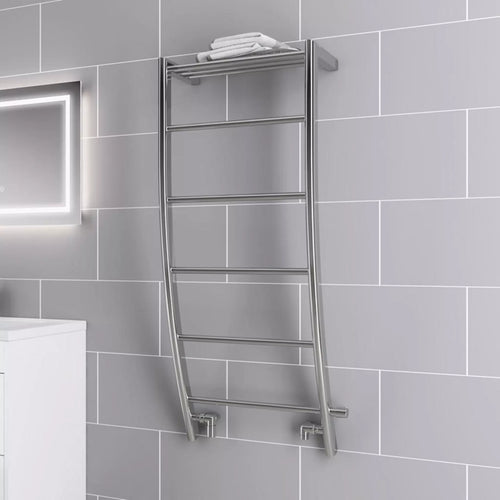 Eastbrook Biava Corinium Steel Chrome Designer Heated Towel Rail