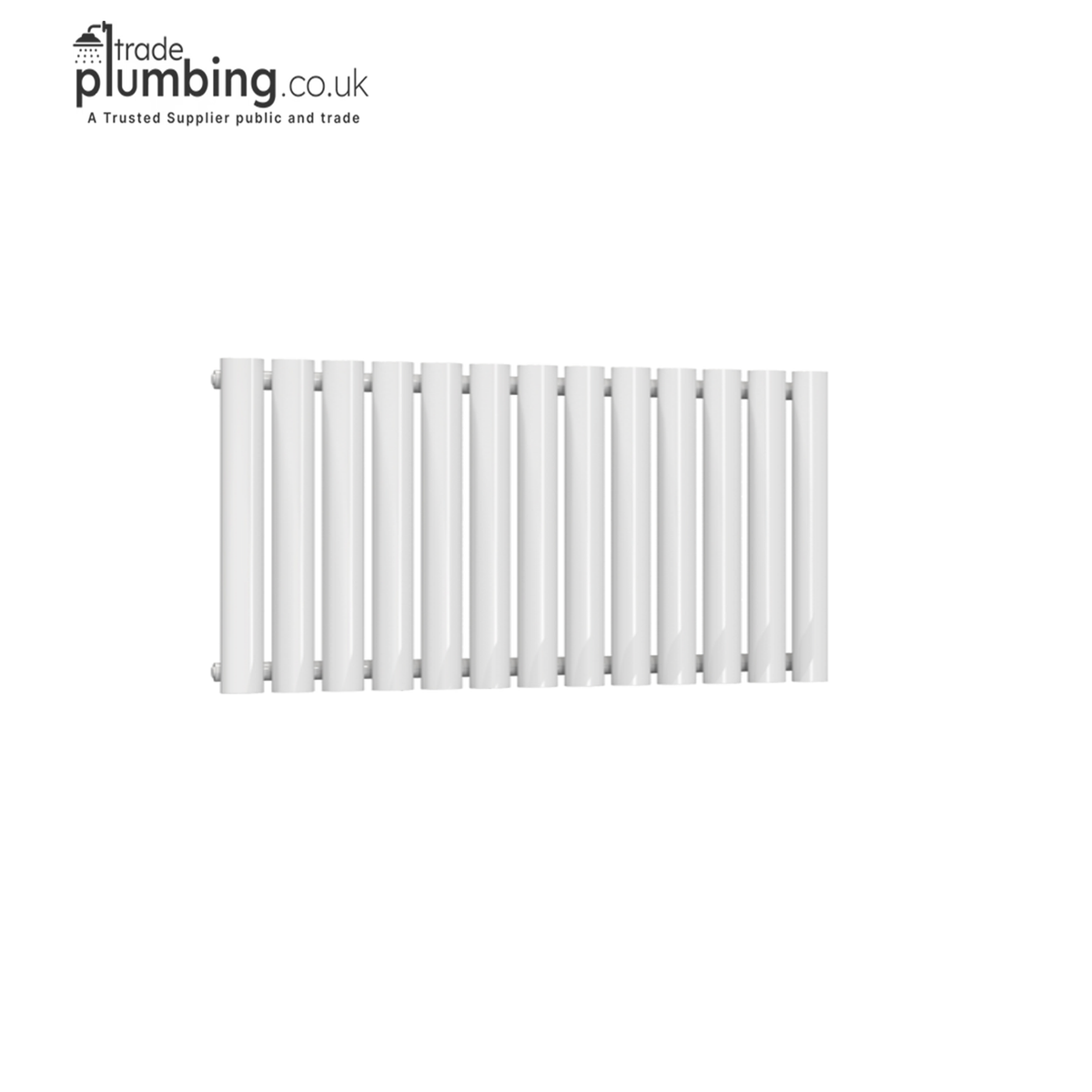 Traderad Flux Single Panel Horizontal Radiator, White (view 2)