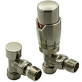 Reina Modal Trv Angled Steel Radiator & Towel Rail Valve Chrome Brushed