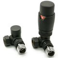 Reina Modal Trv Corner Steel Radiator & Towel Rail Valve Black