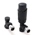 Reina Modal Trv Angled Steel Radiator & Towel Rail Valve Anthracite with Lockshiled