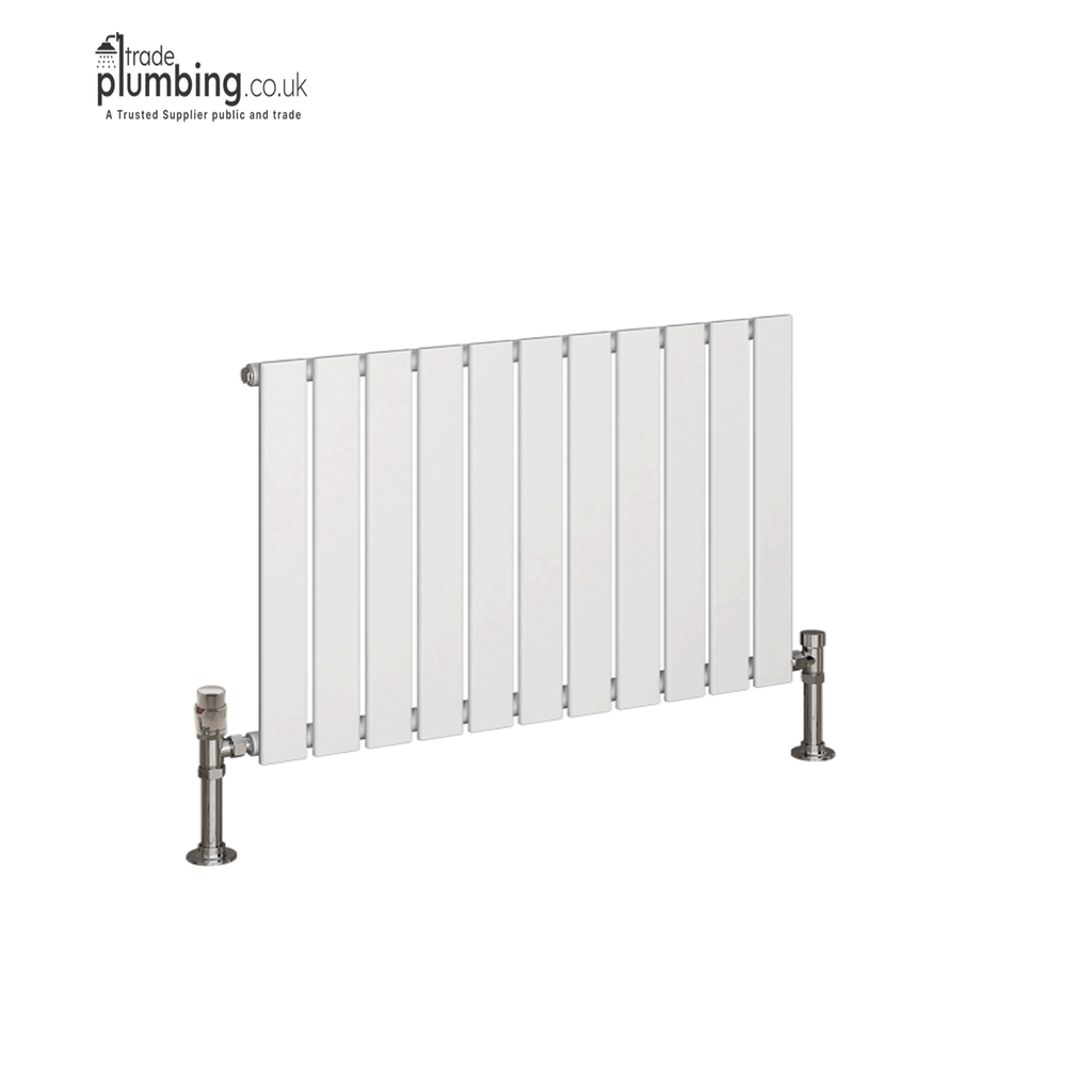 Traderad Linea Single Horizontal Radiator, White (view 2)