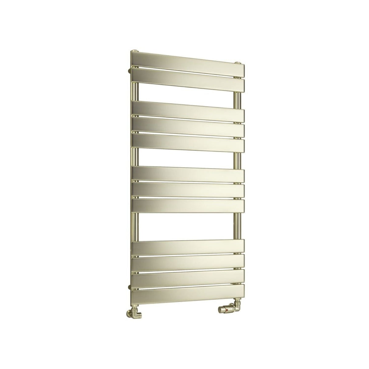 Eastbrook Staverton Brushed Brass Vertical Tube On Tube Towel Rails