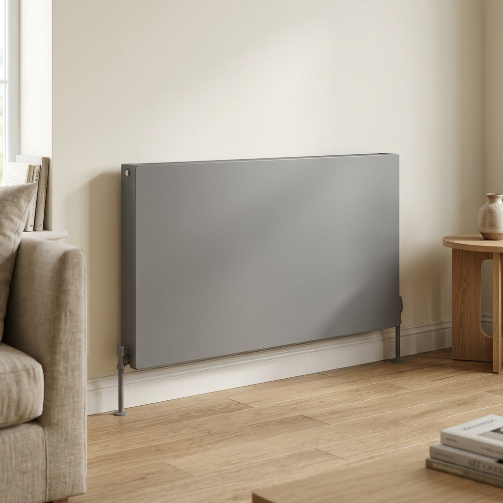 Eastbrook Type 22 Matt Anthracite Flat Panel Horizontal Radiators - Central Heating