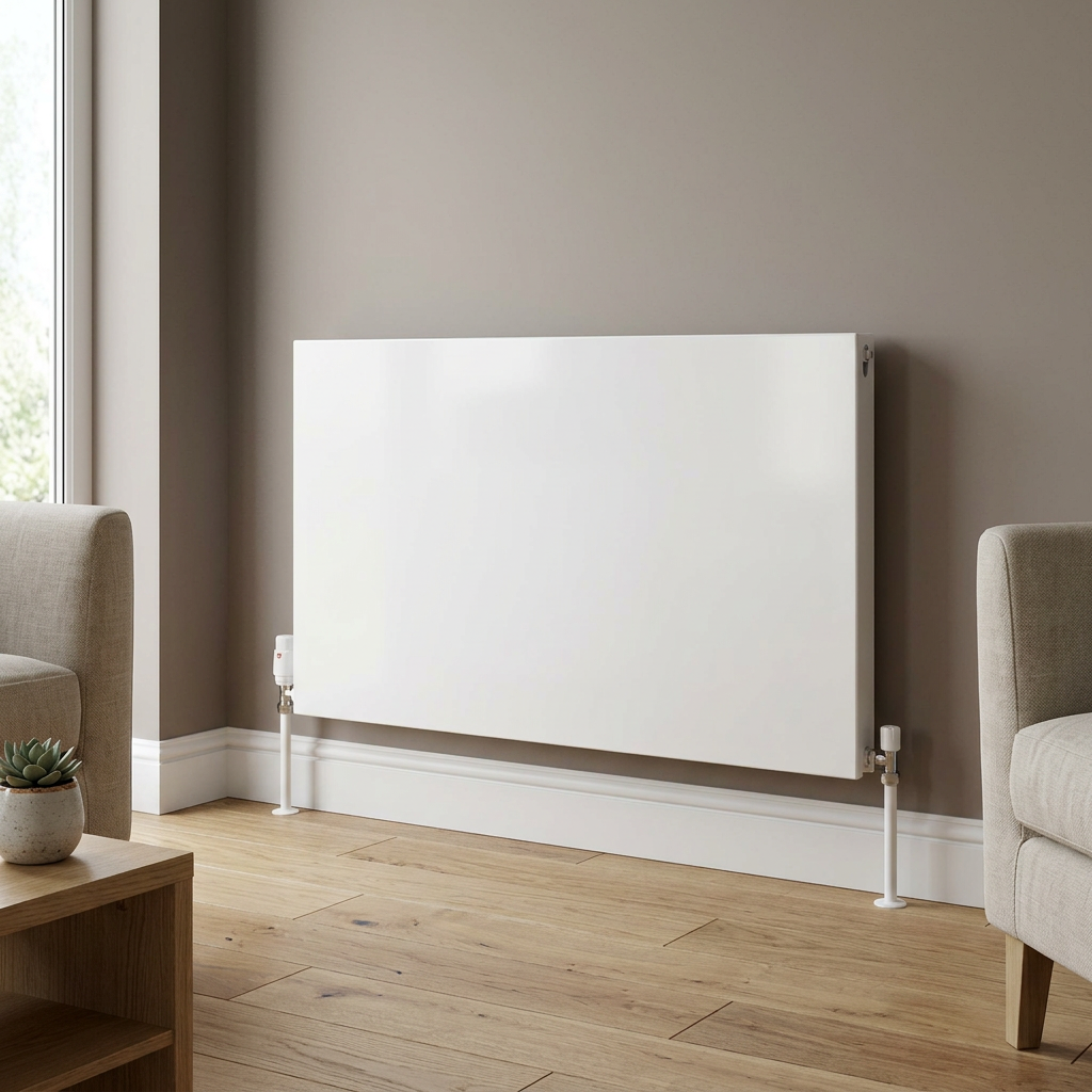 Eastbrook Type 11 Gloss White Flat Panel Horizontal Radiators - Central Heating