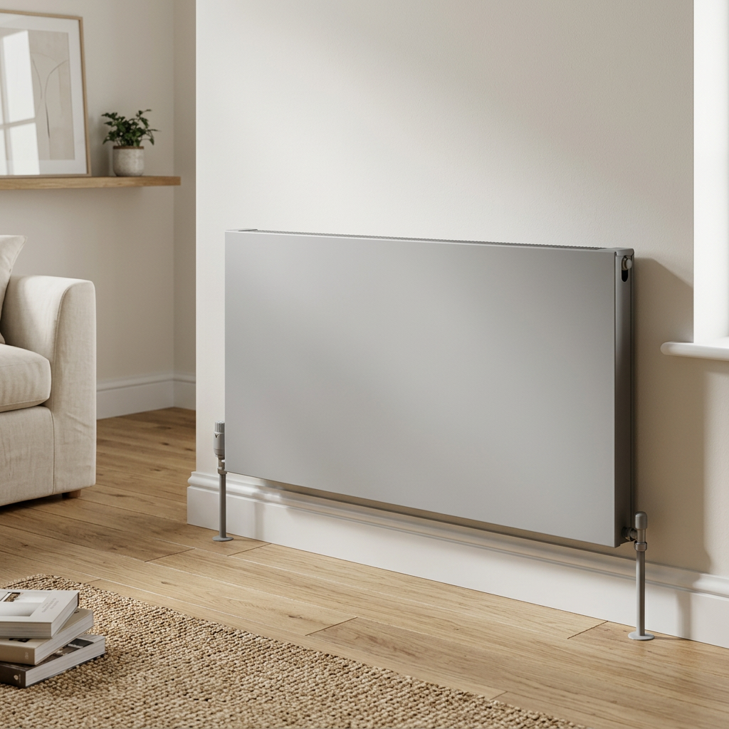 Eastbrook Type 11 Matt Grey Flat Panel Horizontal Radiators - Central Heating