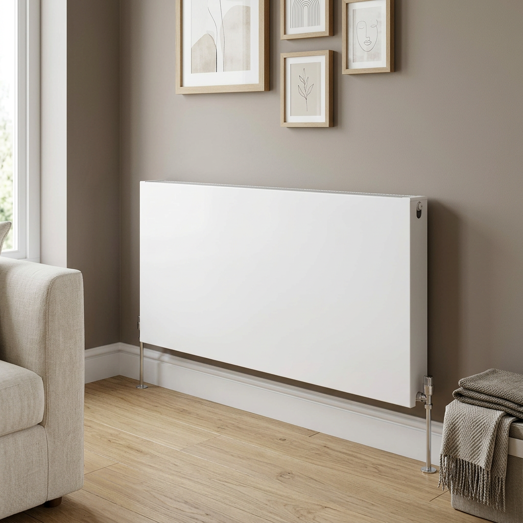 Eastbrook Type 22 Matt White Flat Panel Horizontal Radiators - Central Heating
