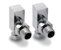 Reina Loge Angled Steel Radiator & Towel Rail Valve Chrome Polished