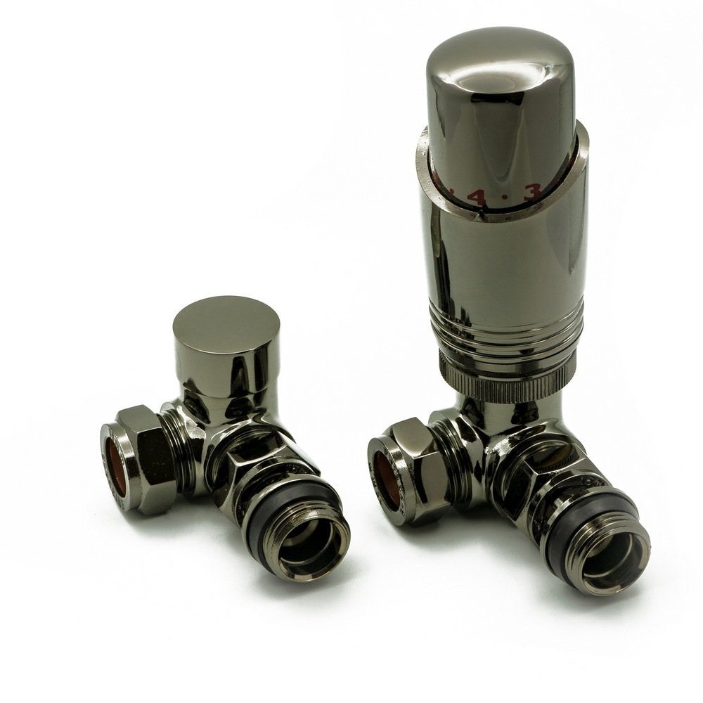 Reina Modal Trv Corner Steel Radiator & Towel Rail Valve Bronze Oiled