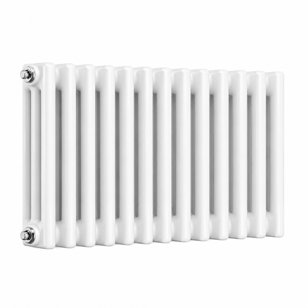 Traderad Paragon 3 Column Horizontal Radiator, White (view 2)