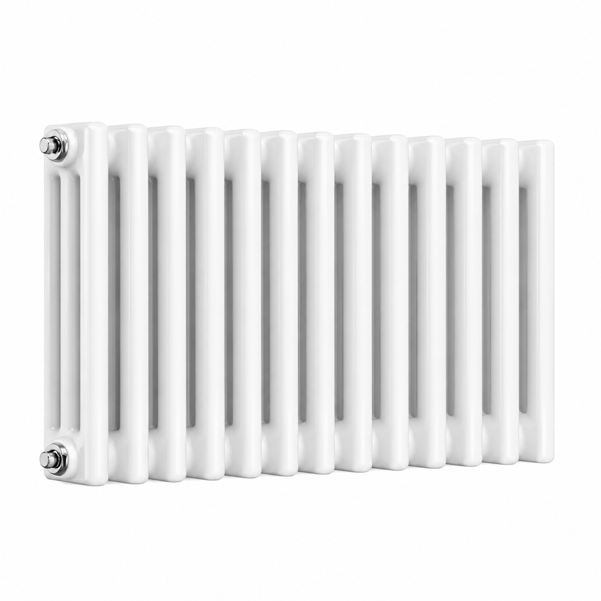 Traderad Paragon 3 Column Horizontal Radiator, White (view 2)
