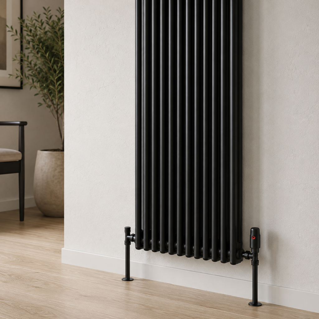 Traderad- Paragon 2&3 Vertical Column Radiator, Black (view 2)