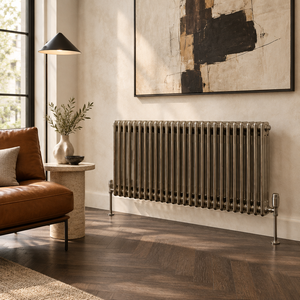 Reina Colona Steel Raw Metal Lacquer Horizontal Column Radiator