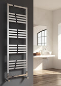 Reina Bolca Polished Aluminium Heated Towel Rail Radiator