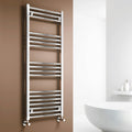 Reina Capo Steel Chrome Flat/Straight Heated Towel Rail Radiator