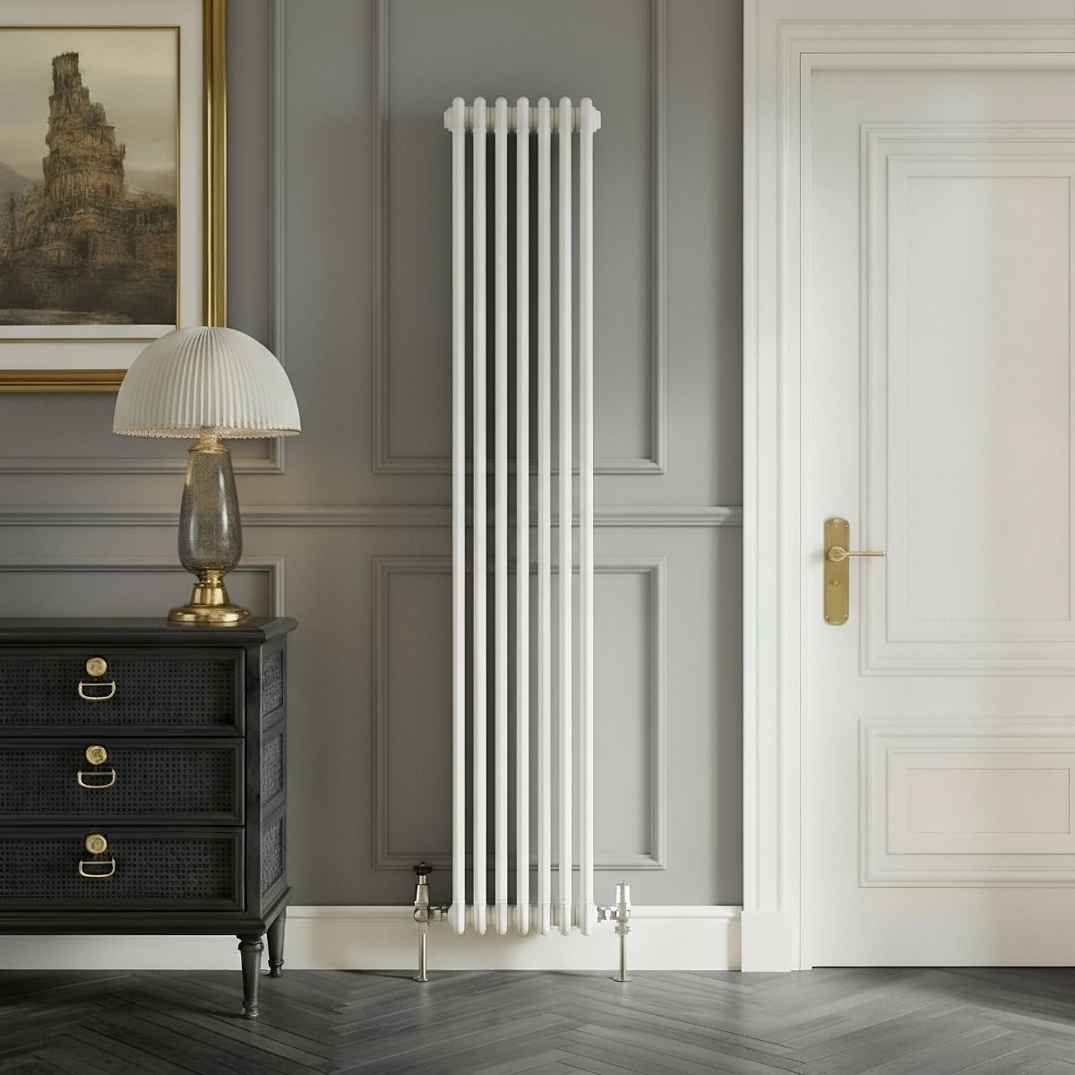 Traderad Paragon 3 Column Vertical Radiator, White
