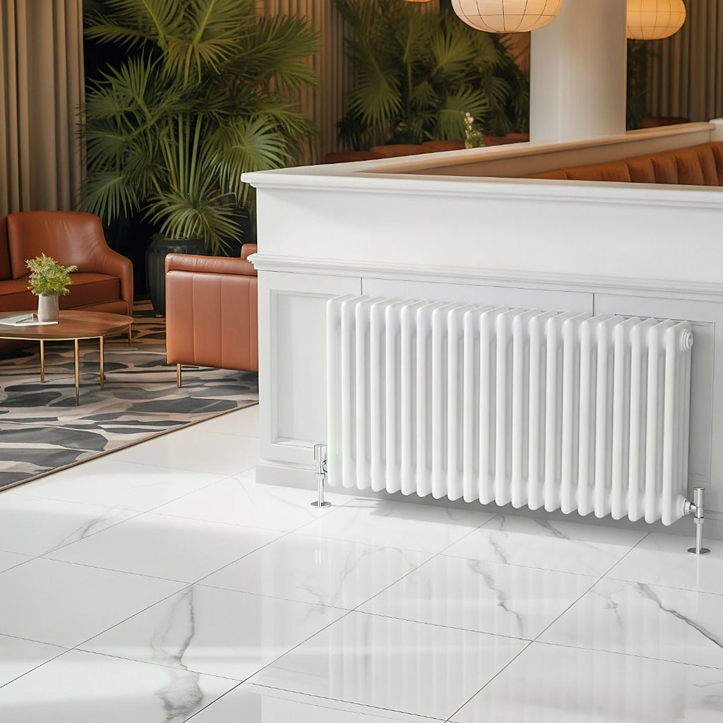 Traderad Paragon 2 Column Horizontal Radiator, White (view 4)