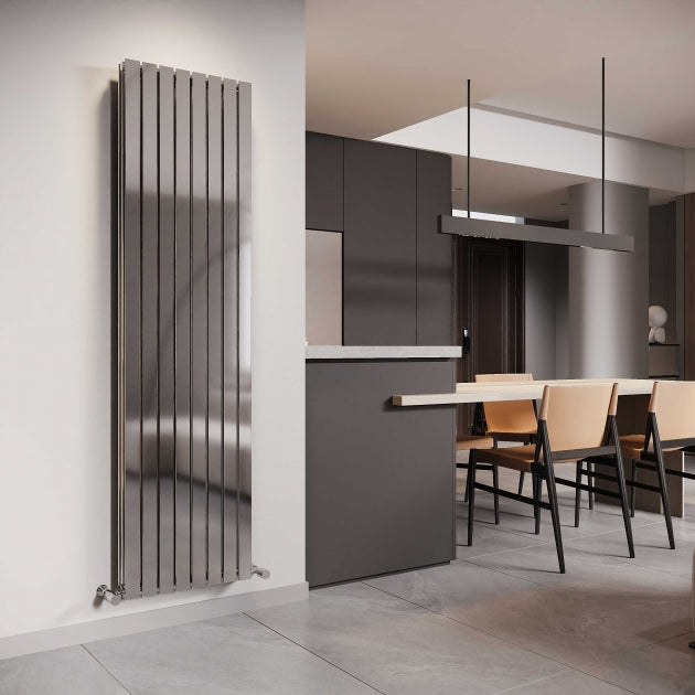 Reina Flox Stainless Steel Polished Single/Double Vertical Designer Radiator Central Heating