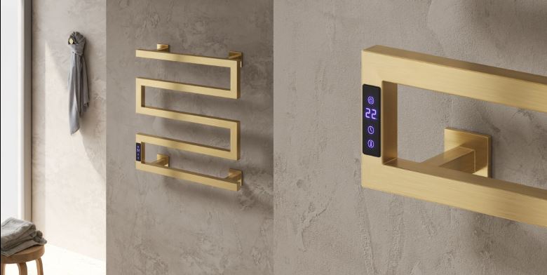 Vispa Stainless Steel Towel Rail Brushed Brass