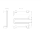 Vispa Stainless Steel Towel Rail Brushed Brass