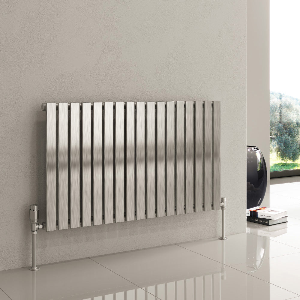 Reina Flox Stainless Steel Brushed Single/Double Horizontal Designer Radiator